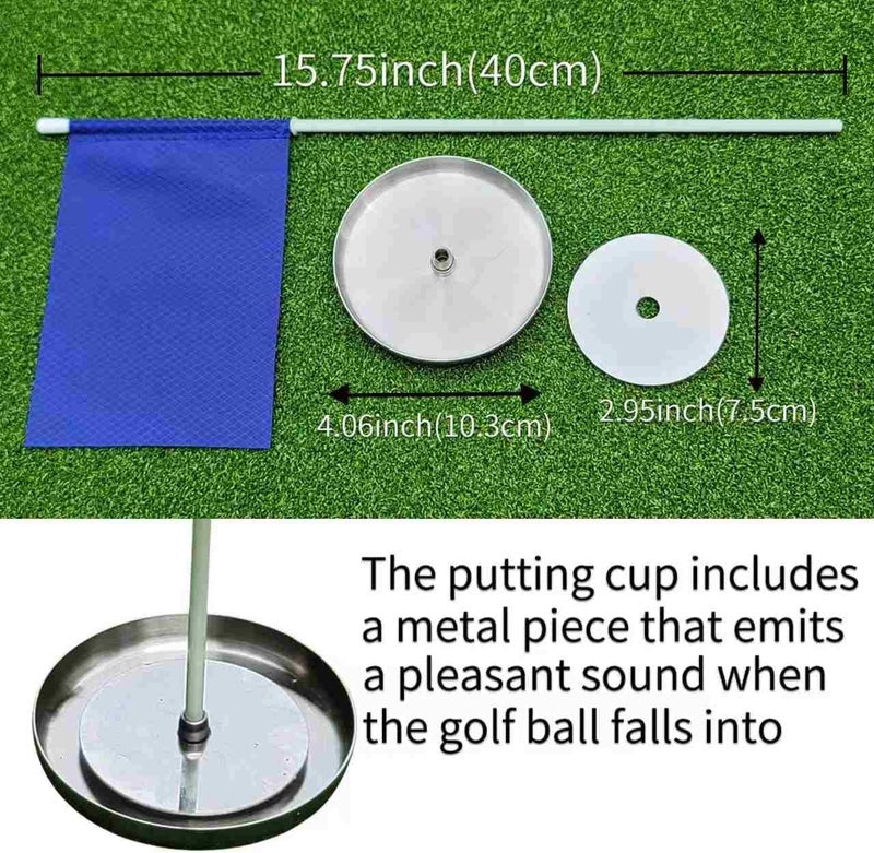 Storzon Metal Golf Putting Cup with Flag Golf Training Hole for Golf Putting Green Indoor Outdoor - Image 2